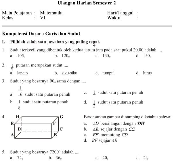 Kuasai Matematika Kelas 7 Semester 2: Kumpulan Soal Latihan Siap Unduh untuk Raih Nilai Gemilang