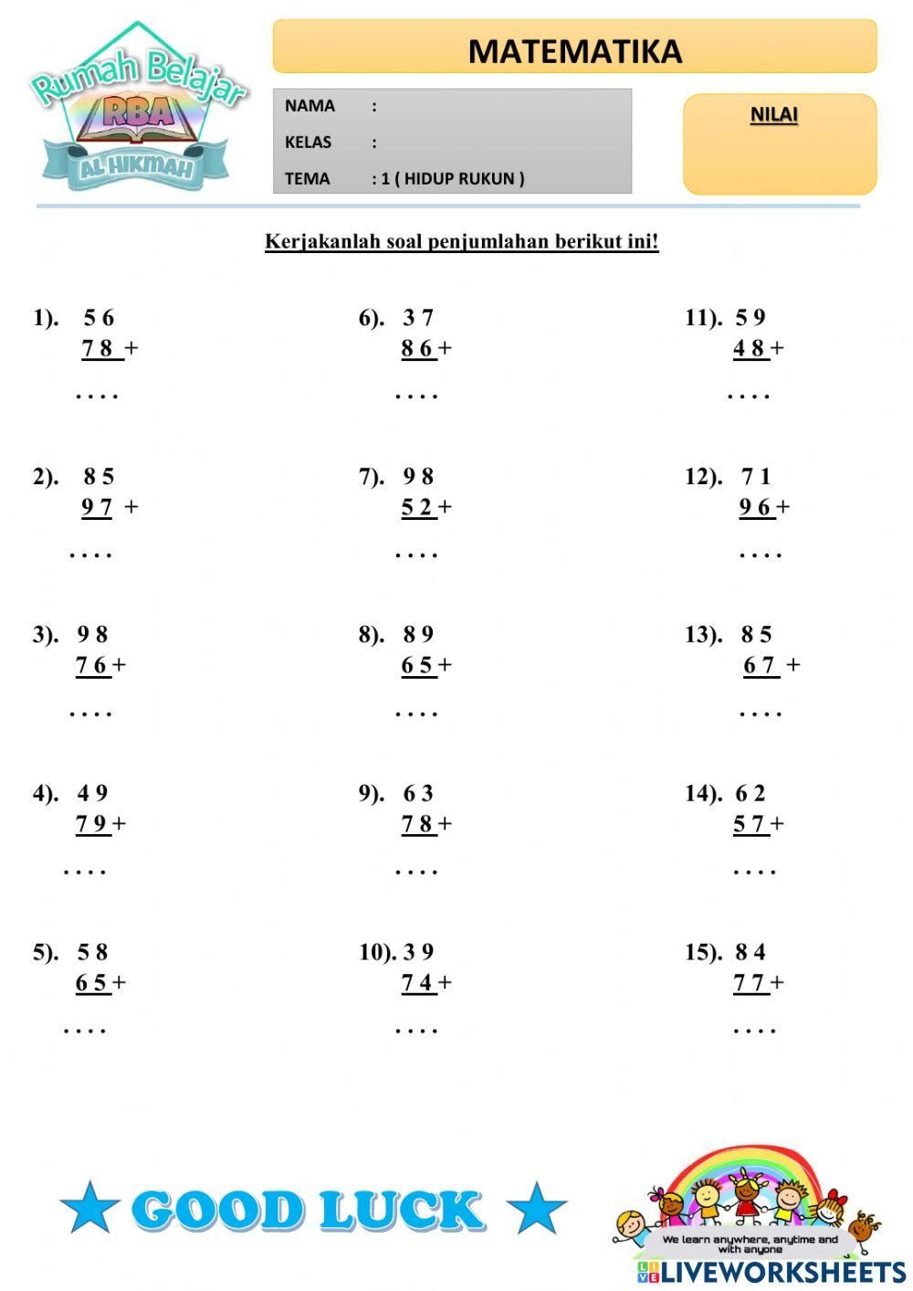 Raih Nilai Sempurna: Panduan Lengkap Mengunduh Soal Matematika SD Kelas 2 Tema 3 untuk Sukses Belajar