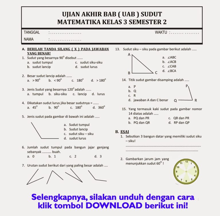Siap Taklukkan Angka? Panduan Lengkap Mengunduh Soal Matematika SD Kelas 3 Semester 2