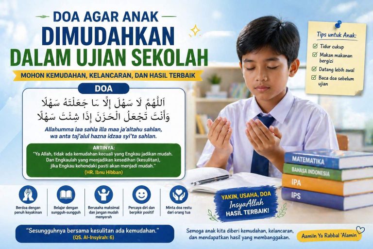 5 Doa Nabi Musa Arab untuk Ujian Sekolah Dimudahkan, Wajib Hafal!