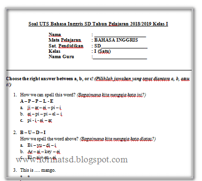 Pelajari Kumpulan Soal B inggris Kelas 10 Beserta Jawabannya Terbaik