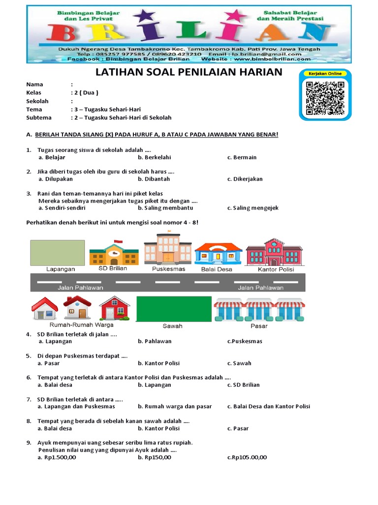 10 Latihan Soal Kelas 2 SD Tema 3 Subtema 2 Beserta Kunci Jawaban yang Wajib Dikuasai Siswa