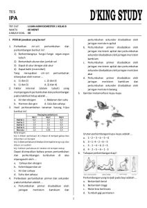 30 Contoh Soal Materi IPA Kelas 8 Semester 1 KTSP Bab Struktur Tubuh yang Sering Muncul di UH