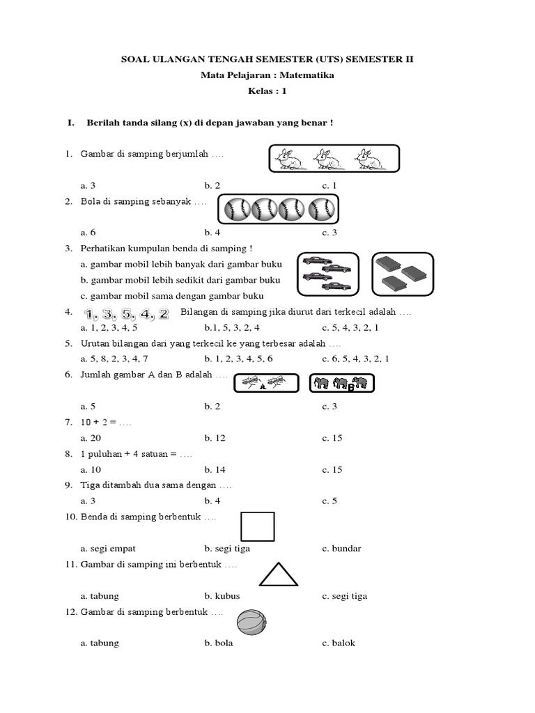 7 Contoh Soal Matematika untuk Lomba Kelas 1 SD yang Terbukti Bikin Anak Juara Ujian