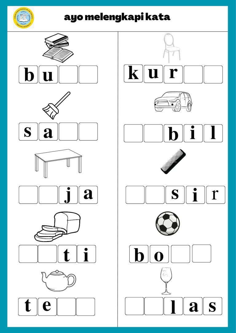 7 Latihan Contoh Soal Melengkapi Kata untuk Anak Kelas 1 Semester 1 yang Wajib Dikuasai Orang Tua Sebelum Terlambat