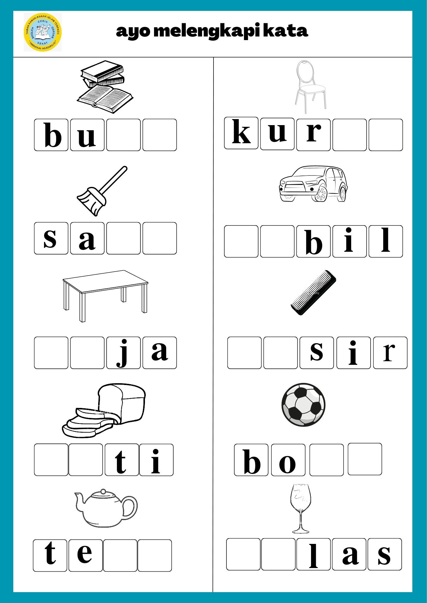 7 Latihan Contoh Soal Melengkapi Kata untuk Anak Kelas 1 Semester 1 yang Wajib Dikuasai Orang Tua Sebelum Terlambat