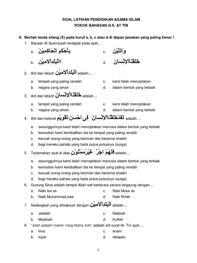7 Latihan Soal Kelas 3 At Tin yang Wajib Dikuasai Siswa Sebelum Penilaian Akhir Semester 2026