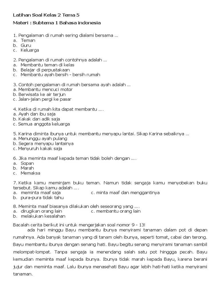 7 Rahasia Menguasai latihan soal kelas 2 tema 5 subtema 3 Sebelum Ujian Dimulai