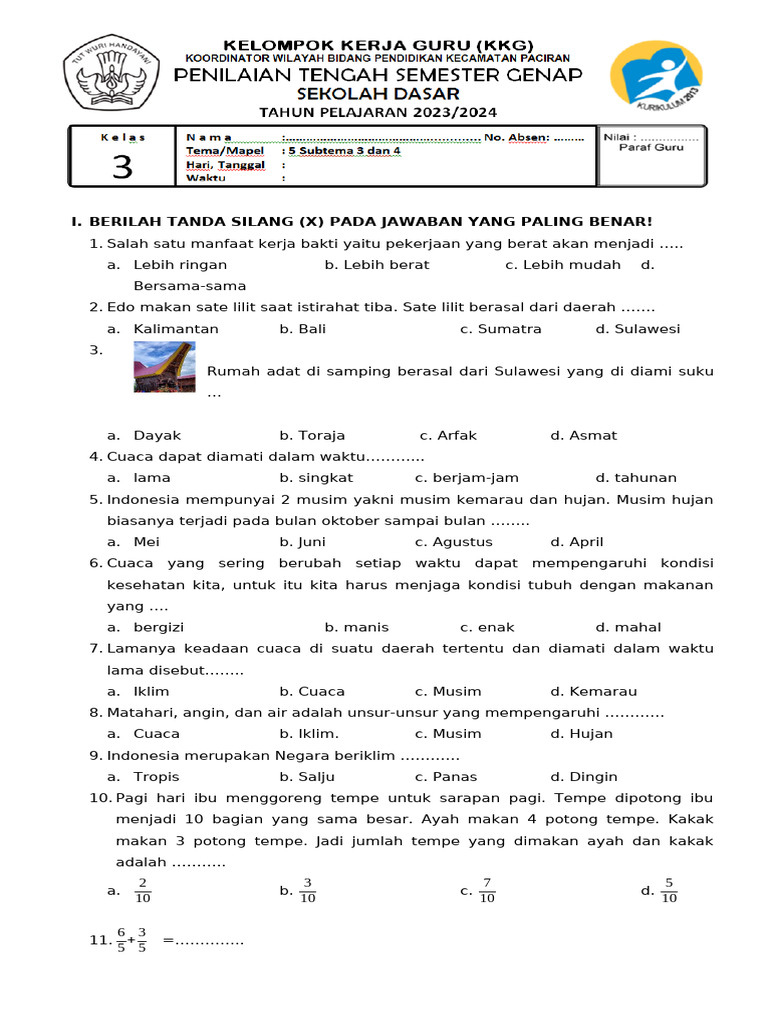 7 Rahasia free download soal tema 5 kelas 3 yang Wajib Dicoba Sebelum Semester Berakhir