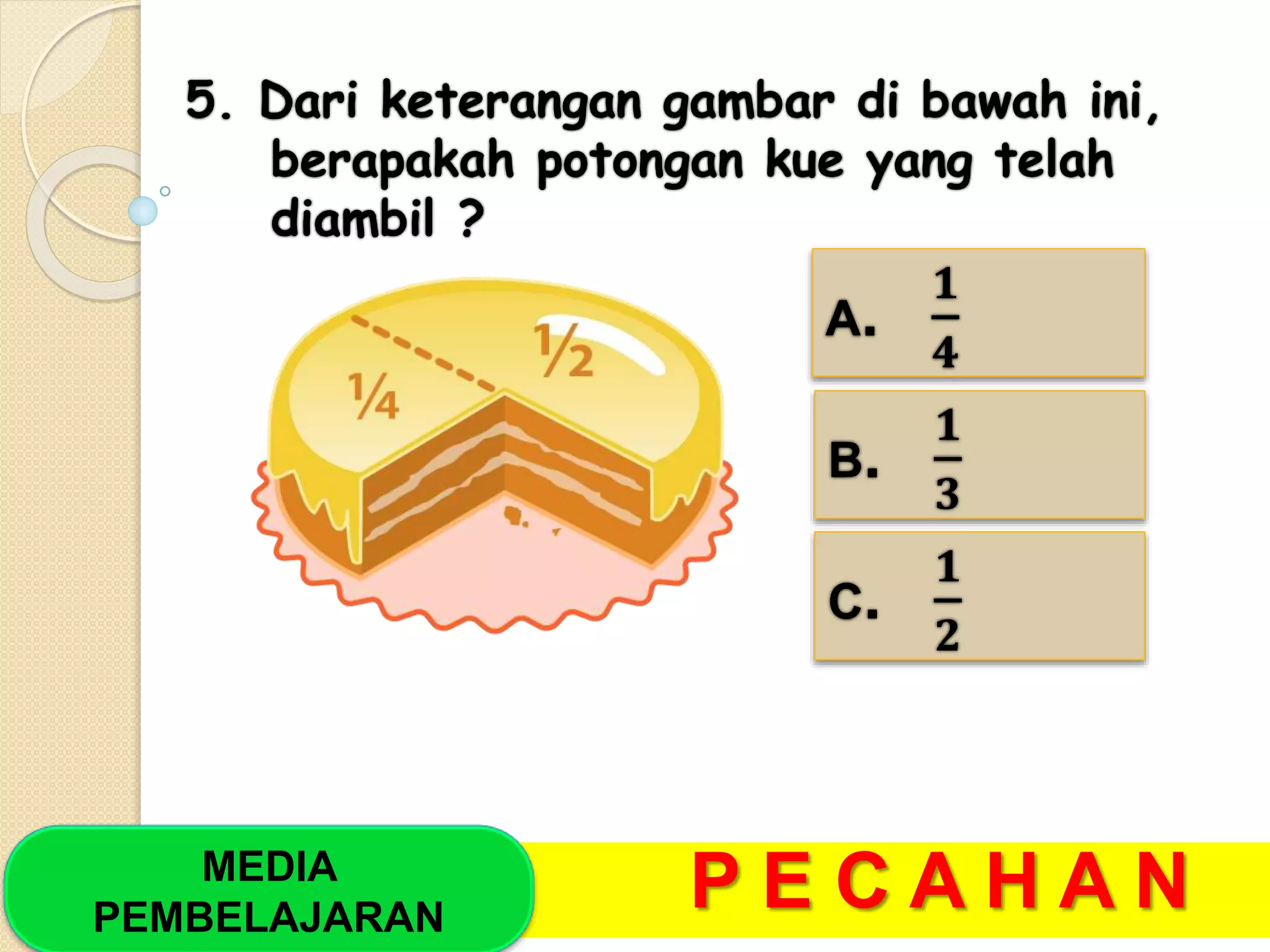 7 Rahasia gambar kue soal pecahan kelas 3 sd yang Bikin Anak Kuasai Perkalian Pecahan