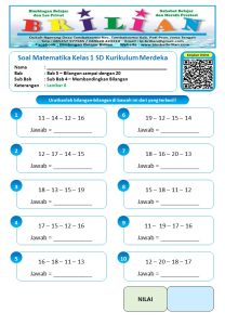 7 Soal Cerita Matematika NRV SD Kelas 1 yang Sering Keluar di Ujian, Ternyata Ini Kunci Jawaban dan Trik Cepatnya