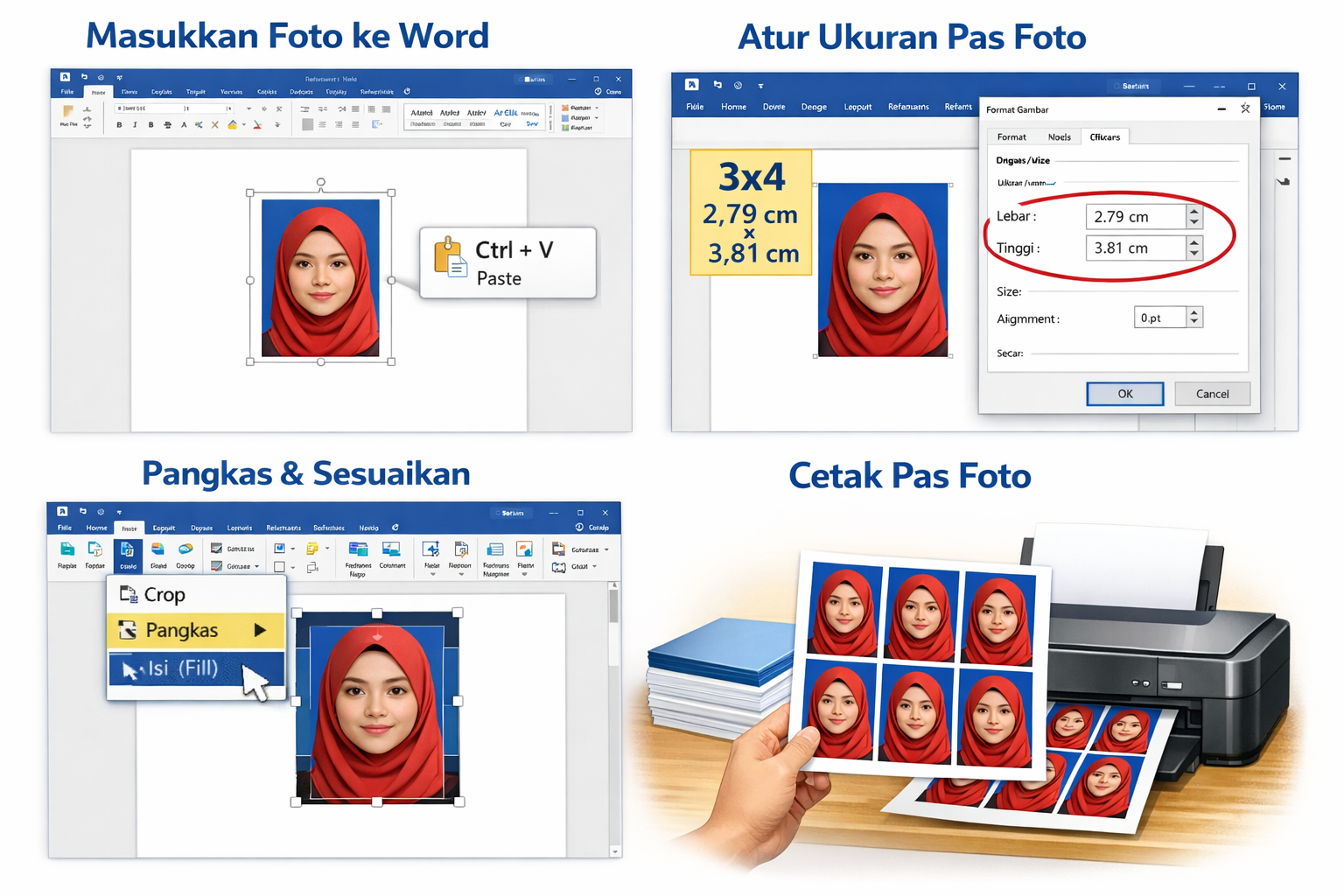 Cara Mengubah Pas Foto Ukuran 4×6 di Word untuk Syarat Pendaftaran Poltek SSN 2026 yang Sudah Dibuka