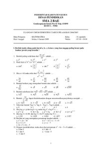 Ternyata Ini Dia Contoh Soal Matematika Wajib Kelas 10 Semester 1 Kurikulum 2013 yang Sering Muncul di Ujian