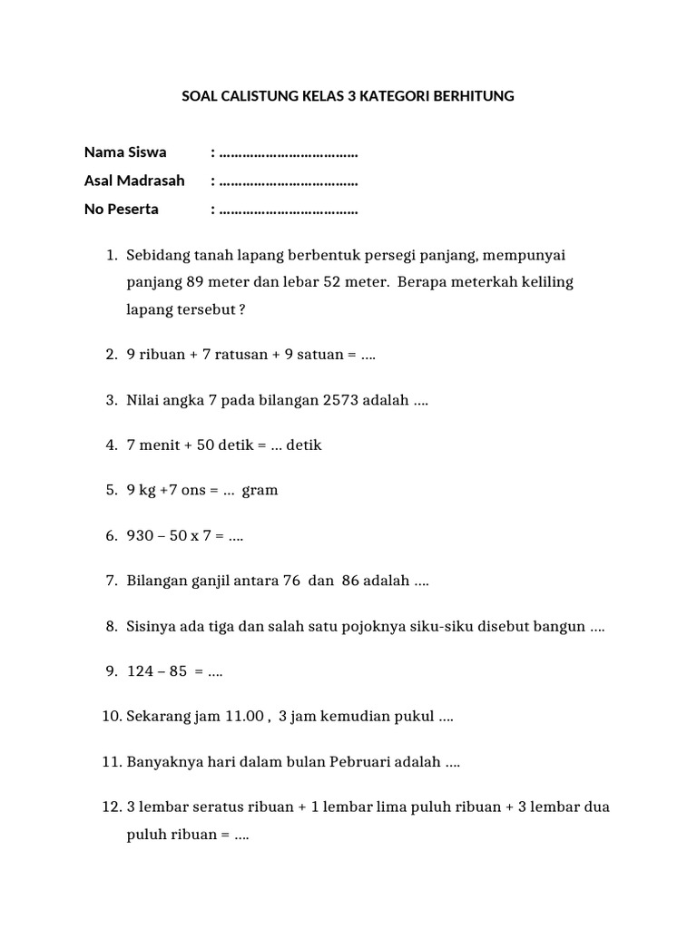 7 rahasia free download soal calistung kelas 3 sd untuk naik nilai sekarang