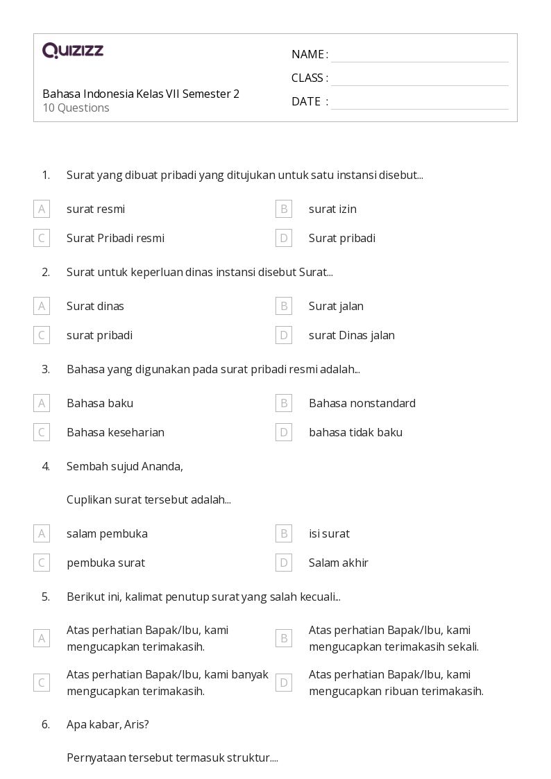 Rahasia Skor Tinggi Pakai Latihan Soal UAS Bahasa Indonesia SMP Kelas 7 Semester 2 Ini