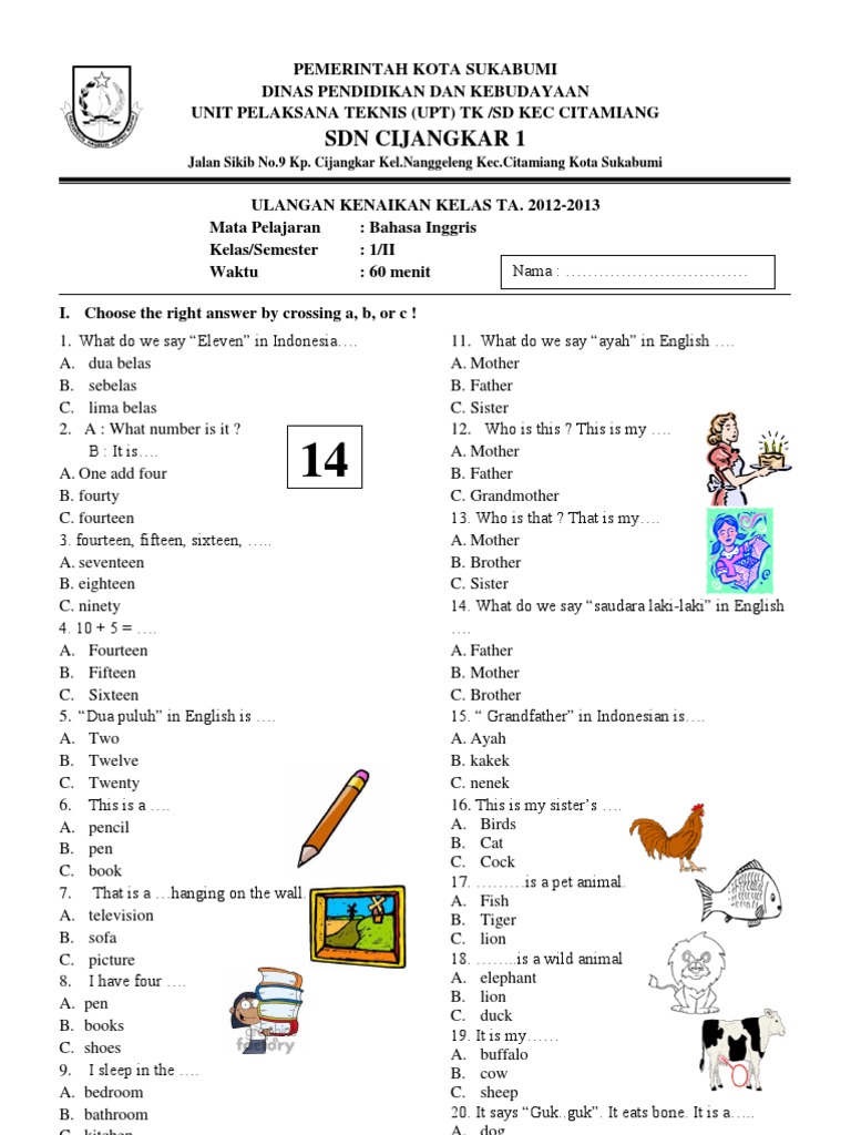 Wajib Tahu! Bocoran Latihan Soal UAS Bahasa Inggris Kelas 6 Semester 2 Terupdate