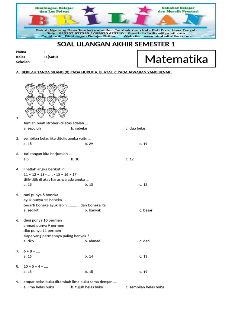 Wajib Tahu Bocoran Soal Ulangan Semester 2 Kelas 3 Agar Nilai Anak Langsung Melonjak Wajib Tahu Bocoran Soal Ulangan Semester 2 Kelas 3 Agar Nilai Anak Langsung Melonjak