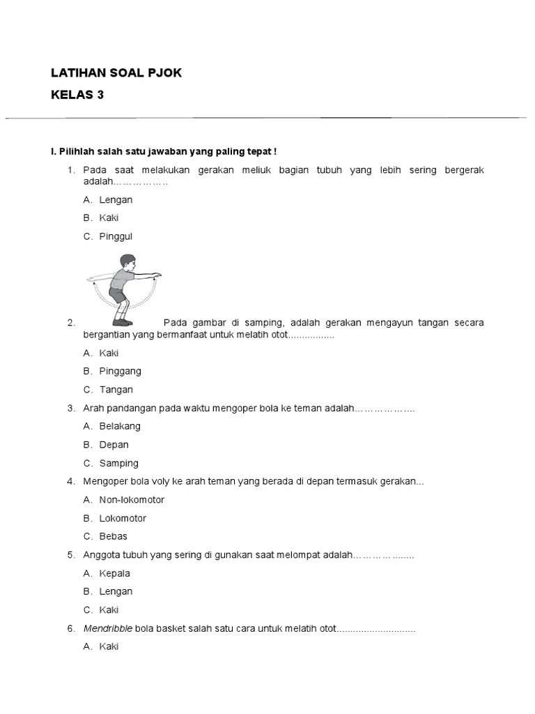 Wajib Tahu Rahasia Menjawab Soal PJOK Kelas 3 SD Agar Tidak Salah Lagi